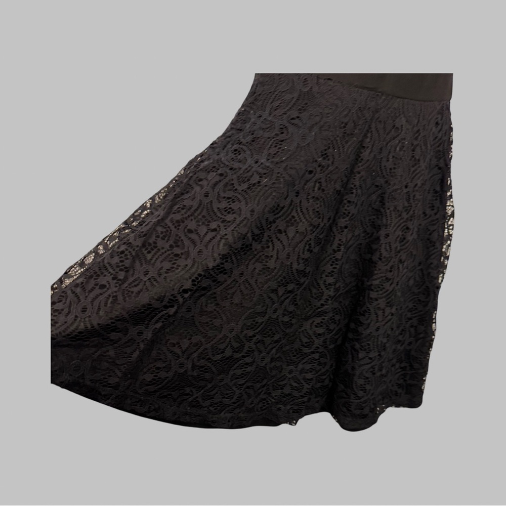 Material Girl Lace Overlay Black Sleeveless Party Mini Dress Size Small - Picture 3 of 9